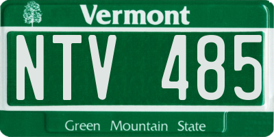 VT license plate NTV485