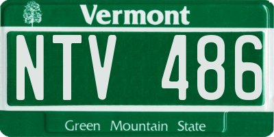 VT license plate NTV486