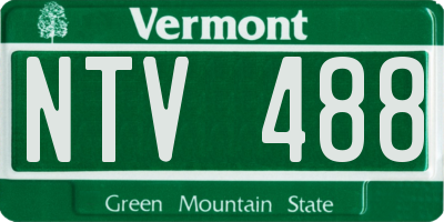 VT license plate NTV488