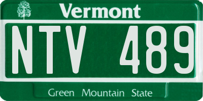 VT license plate NTV489