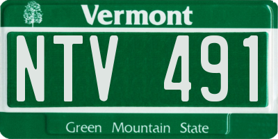 VT license plate NTV491