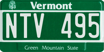 VT license plate NTV495