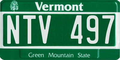 VT license plate NTV497