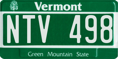 VT license plate NTV498