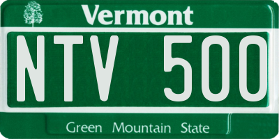 VT license plate NTV500