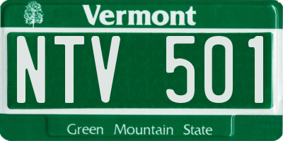VT license plate NTV501