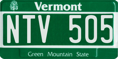 VT license plate NTV505