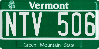 VT license plate NTV506