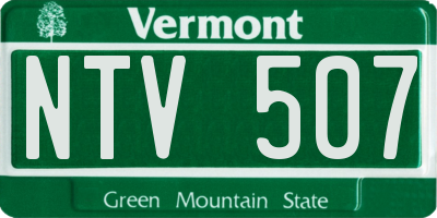 VT license plate NTV507