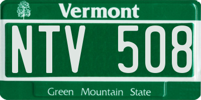 VT license plate NTV508