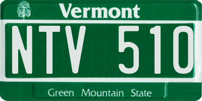 VT license plate NTV510