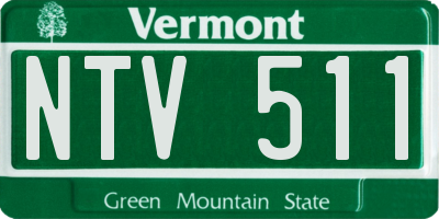VT license plate NTV511