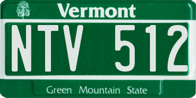 VT license plate NTV512