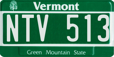 VT license plate NTV513