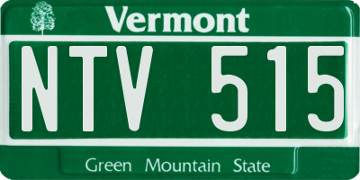 VT license plate NTV515