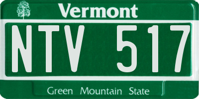 VT license plate NTV517