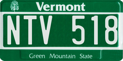 VT license plate NTV518