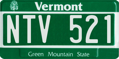 VT license plate NTV521
