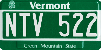 VT license plate NTV522
