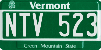 VT license plate NTV523