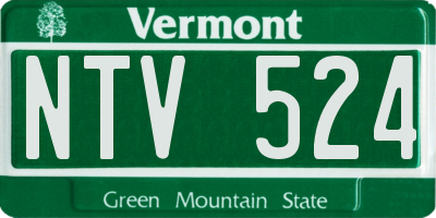 VT license plate NTV524