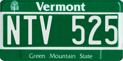 VT license plate NTV525
