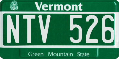 VT license plate NTV526