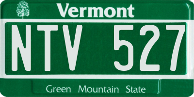 VT license plate NTV527