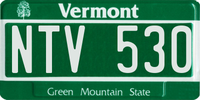 VT license plate NTV530