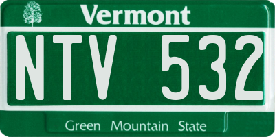 VT license plate NTV532