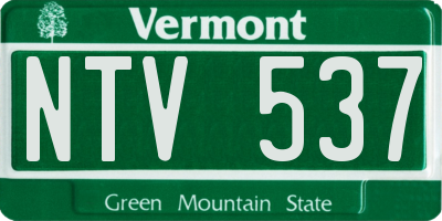 VT license plate NTV537