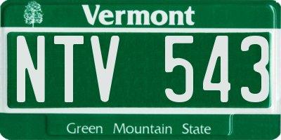 VT license plate NTV543
