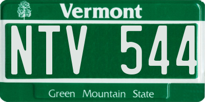 VT license plate NTV544