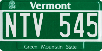 VT license plate NTV545