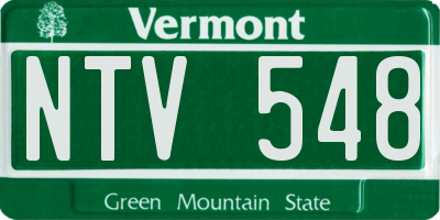 VT license plate NTV548