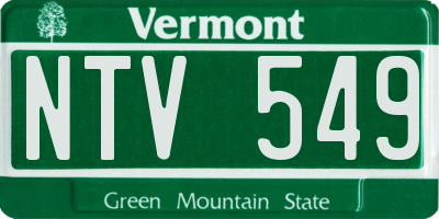 VT license plate NTV549