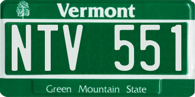 VT license plate NTV551