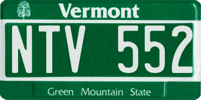 VT license plate NTV552