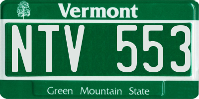 VT license plate NTV553