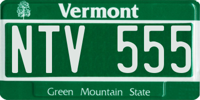 VT license plate NTV555