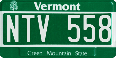 VT license plate NTV558