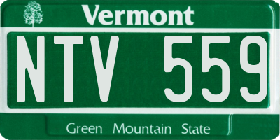 VT license plate NTV559