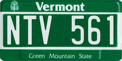 VT license plate NTV561