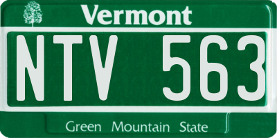 VT license plate NTV563