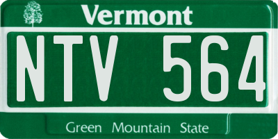 VT license plate NTV564