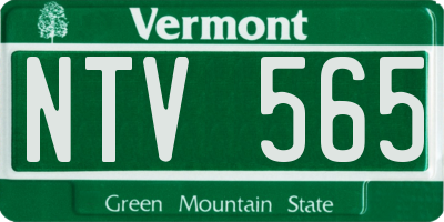VT license plate NTV565