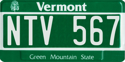 VT license plate NTV567