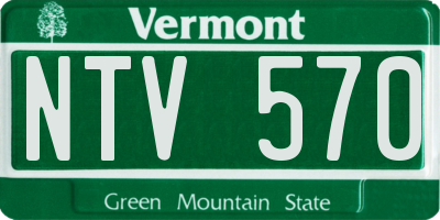 VT license plate NTV570