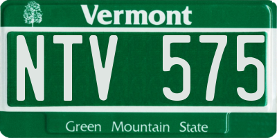 VT license plate NTV575