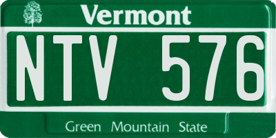 VT license plate NTV576